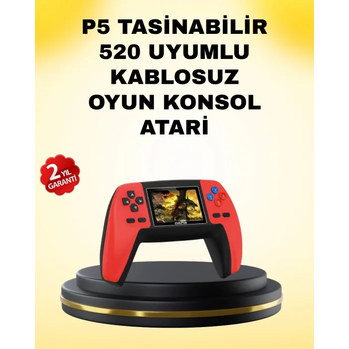 BUĞZ P5 Retro GamePad 520 Oyunlu TV ve Elde Oynanabilir Konsol