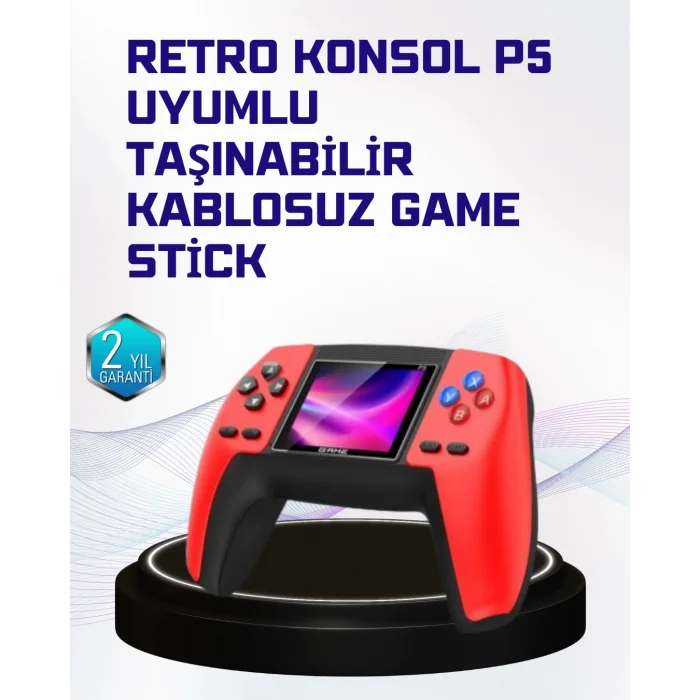  P5 Retro Oyun Konsolu | Ergonomik Tasarım, Taşınabilir