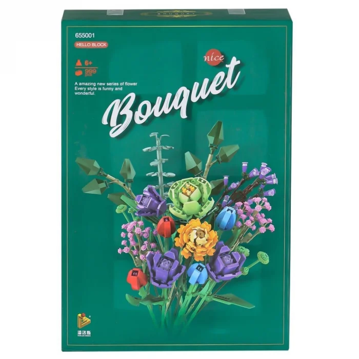  P655001 Panlos Çiçek Buketi 999 Parça Blok Seti -Vagon life