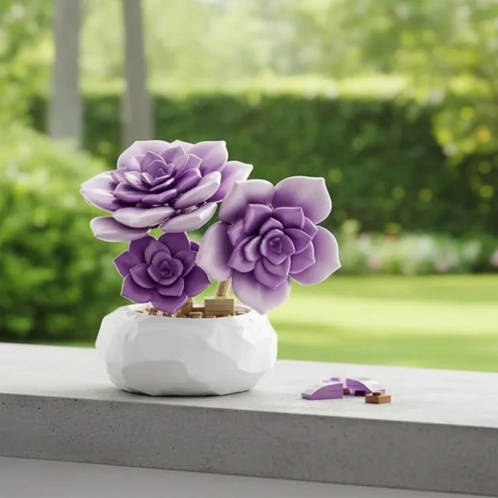 BUĞZ P657061 PANLOS MOR SUKULENT MODEL 76 PARÇA BLOCK OYUNCAK