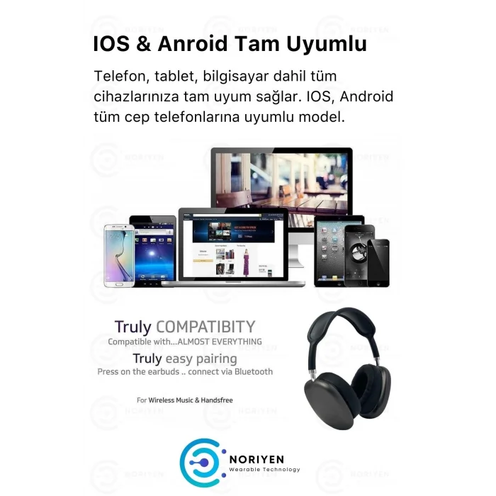  P9 Air Max Gaming Premium Mikrofonlu Kablosuz Ios Android Uyumlu 5.0 Bluetooth TWS Oyuncu Kulaklık