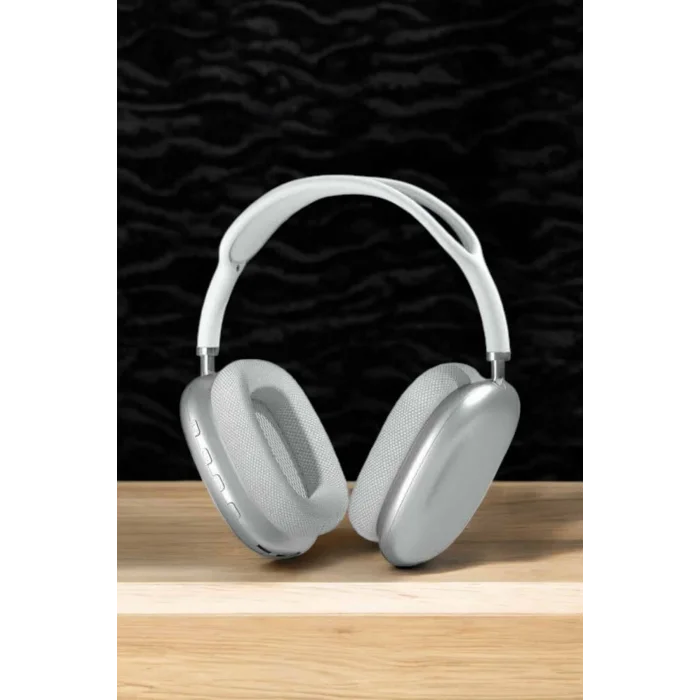 BUĞZ P9 Plus Kablosuz Kulak Üstü Bluetooth Kulaklık Beyaz Mikrofonlu Kulaküstü Kablosuz Kulaklık - BUĞZ