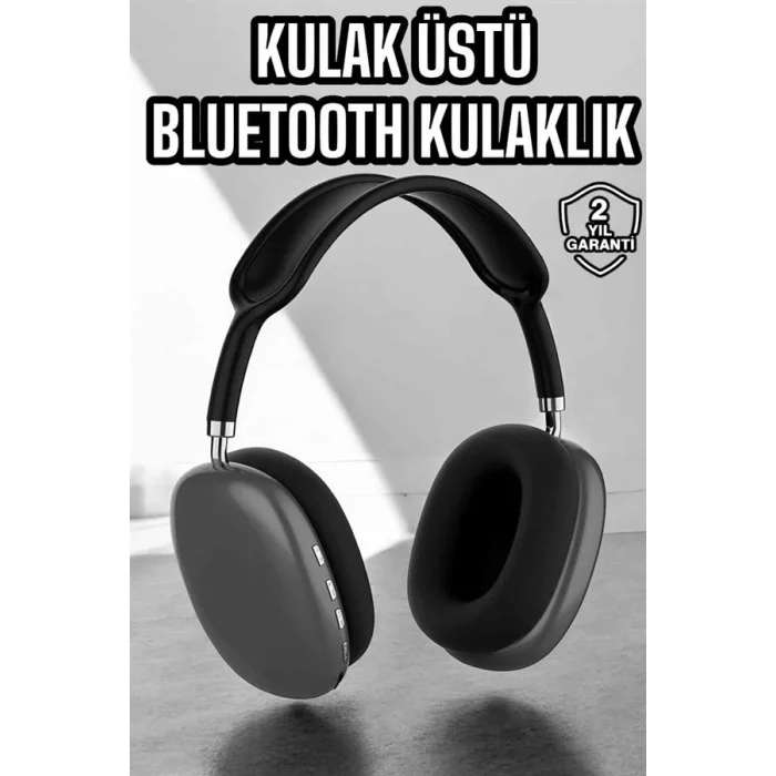BUĞZ P9 Plus Kulaklık Siyah Bluetooth Bağlantılı Kulak Üstü Kablosuz ANC Özelliği - BUĞZ