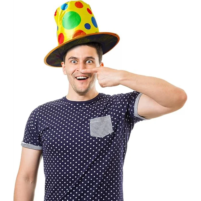  Palyaço Şapkası Rengarenk Puantiyeli 19 cm