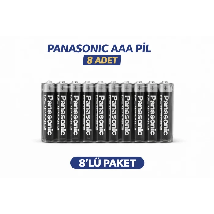 BUĞZ Panasonic AAA R03 İnce Pil Zinc Carbon Extra Heavy Duty 2’li 4 Paket