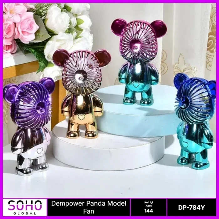 BUĞZ Panda Model Mini Fan 3 Kademeli
