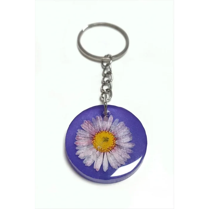  Papatya Epoksi Anahtarlık