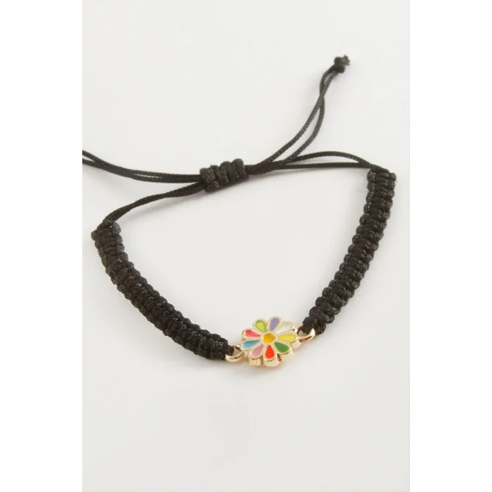  Papatya Makrome Örgülü Bileklik