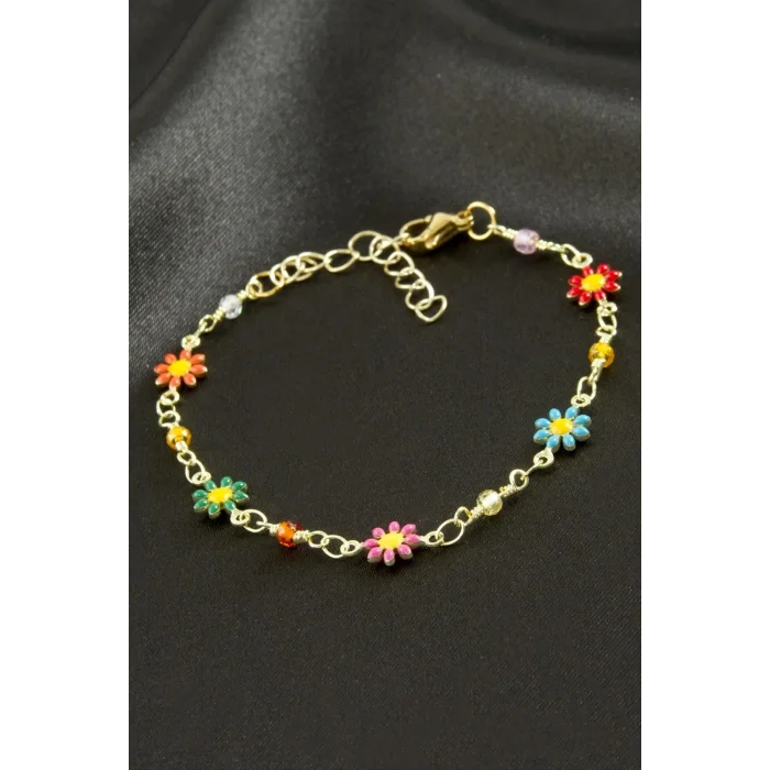 BUĞZ Papatya Mineli Çelik Bileklik