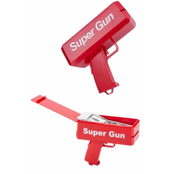 BUĞZ Para Dolar Atma Makinası Super Money Gun Para Saçma Fırlatma Tabancası