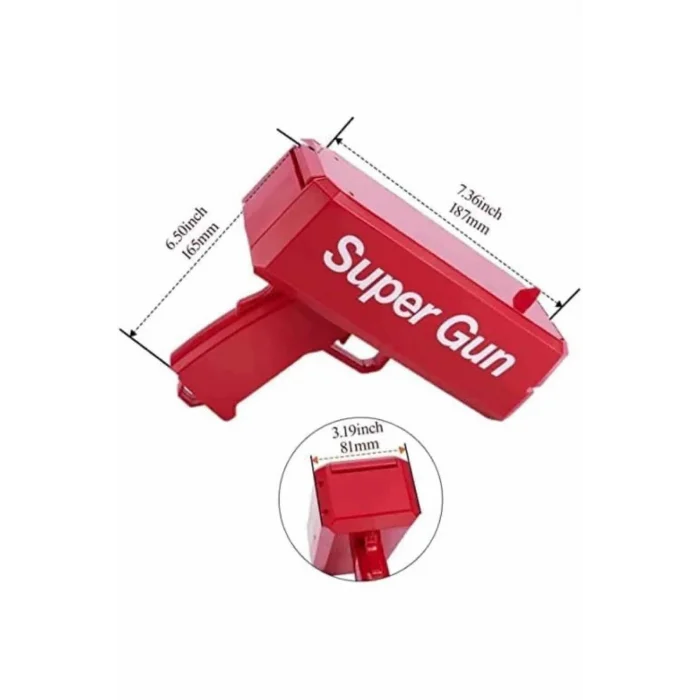 BUĞZ Para Dolar Atma Makinası Super Money Gun Para Saçma Fırlatma Tabancası