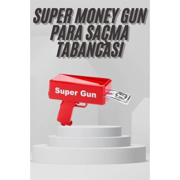 BUĞZ Para Dolar Saçma Para Atma Tabancası Otomatik Kırmızı Oyuncak