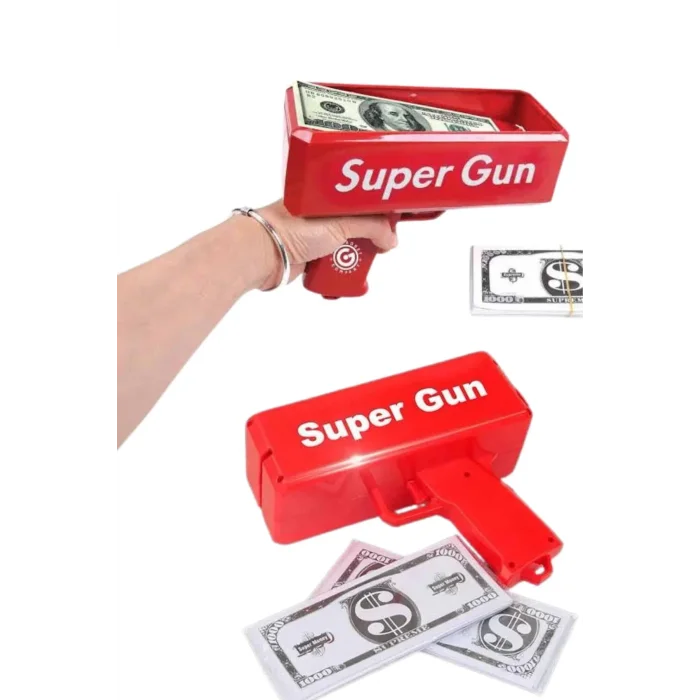  Para Dolar Saçma Para Atma Tabancası Otomatik Kırmızı Oyuncak