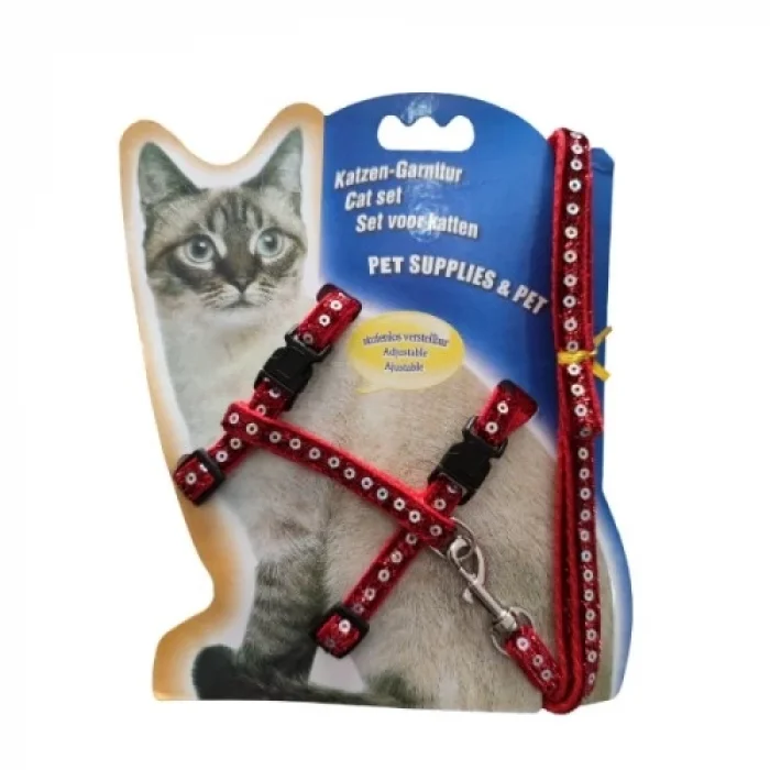  Parlak Kedi Gezdirme Göğüs Tasması