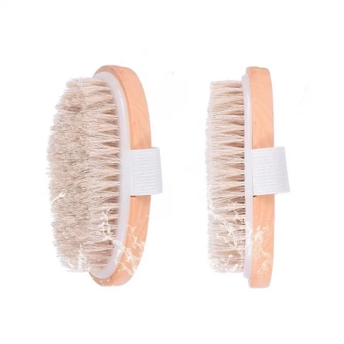  Parlak Ve Pürüzsüz Görünüm Sağlayan %100 Doğal At Kılı Selülit Fırçası (oval)