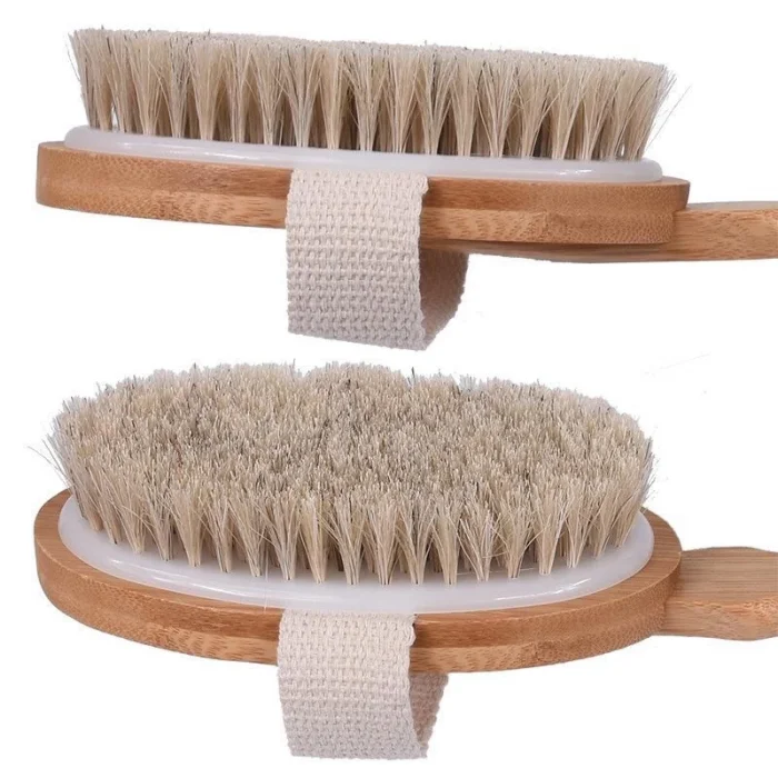 BUĞZ Parlak ve Pürüzsüz Görünüm Sağlayan %100 Doğal At Kılı Selülit Fırçası (sökülebilir Sap) ( BUĞZ )