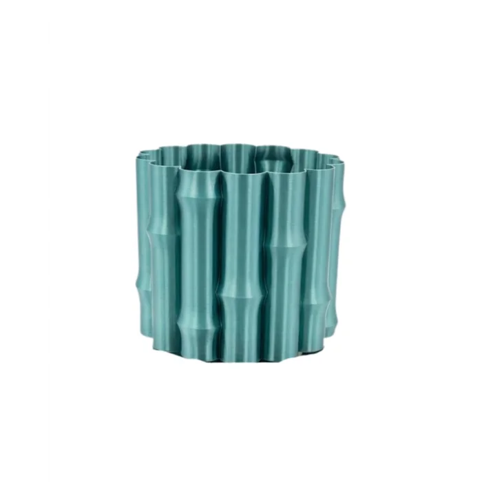 BUĞZ Parlak Yeşil Dekoratif Vazo Modern Tasarım Şık Masa Üstü Aksesuar