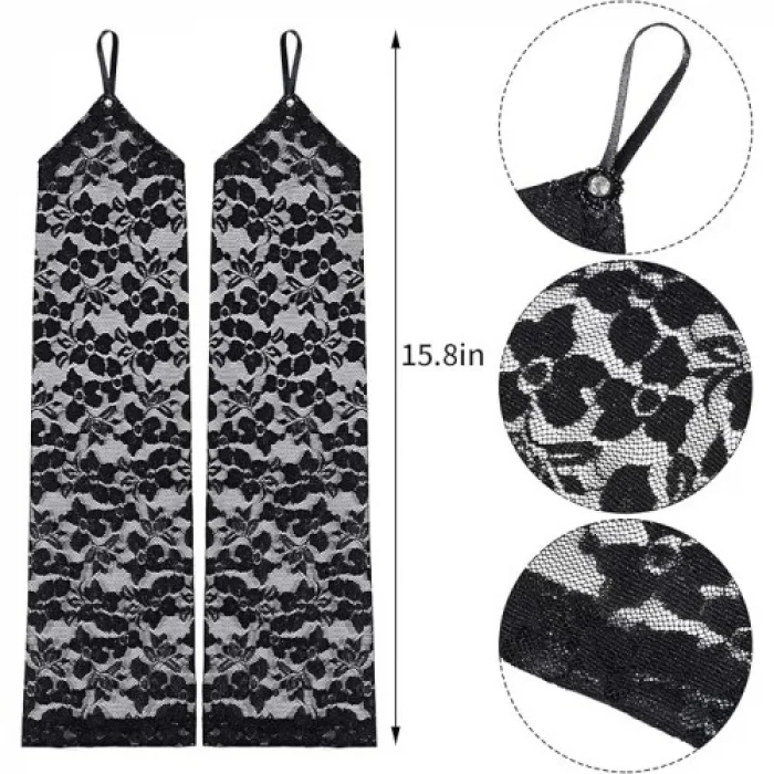  Parmak Askılı Zarif Dantel Eldiven