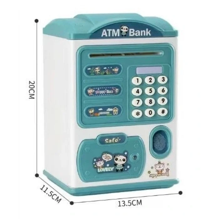 BUĞZ Parmak İzi Okumalı Elektronik Şifreli Otomatik Kağıt Para Alan ATM Kumbara