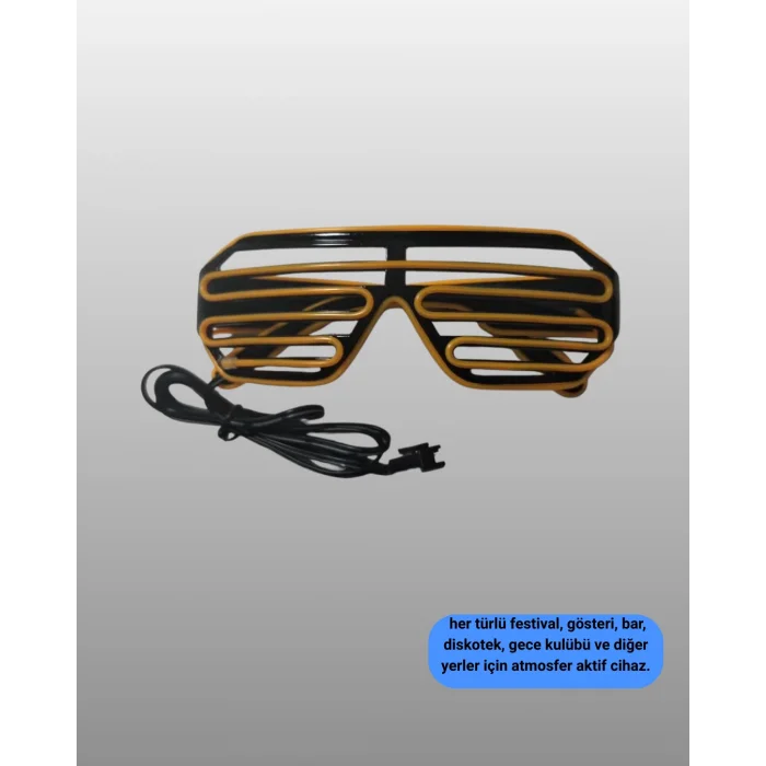 BUĞZ Parti ve Festival İçin LED Işıklı Eğlence Gözlüğü - BUĞZ