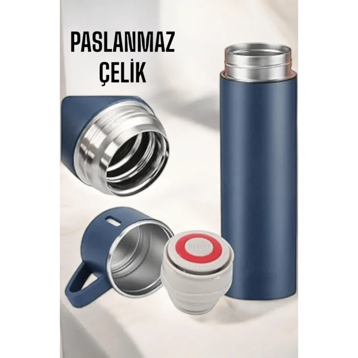 BUĞZ Paslanmaz Çelik 3’lü Termos Seti Vakumlu ve 8 Saat Isı Koruma