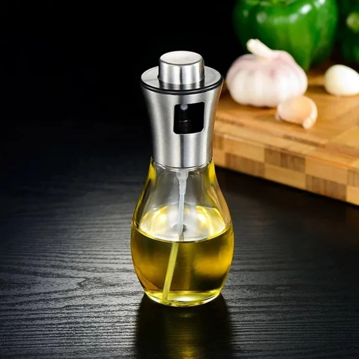 BUĞZ Paslanmaz Çelik Başlıklı Cam Spray Yağdanlık