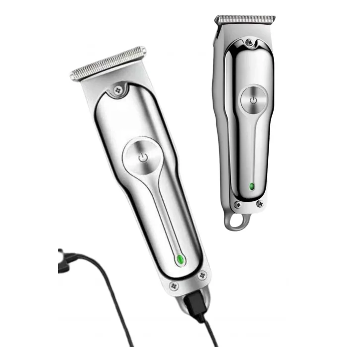  Paslanmaz Çelik Bıçaklı Kablosuz Şarjlı Dijital Göstergeli Tıraş Makinesi