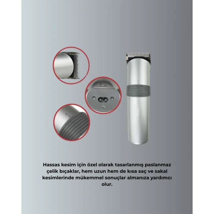 BUĞZ Paslanmaz Çelik Bıçaklı Tıraş Makinesi – Keskin ve Dayanıklı - BUĞZ