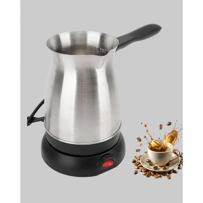 BUĞZ Paslanmaz Çelik Elektrikli Cezve 800W 6 Fincan Kapasiteli