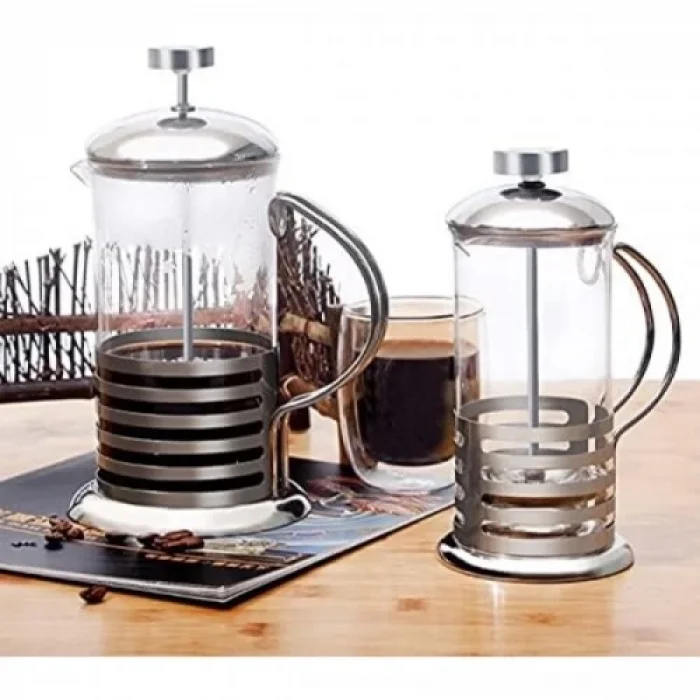  PASLANMAZ ÇELİK GÖVDELİ FRENCH PRESS KAHVE VE ÇAY DEMLEME APARATI
