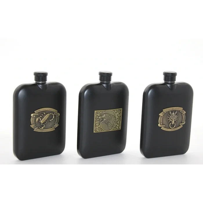 BUĞZ Paslanmaz Çelik Kabartmalı Tekli 6 Oz Matara