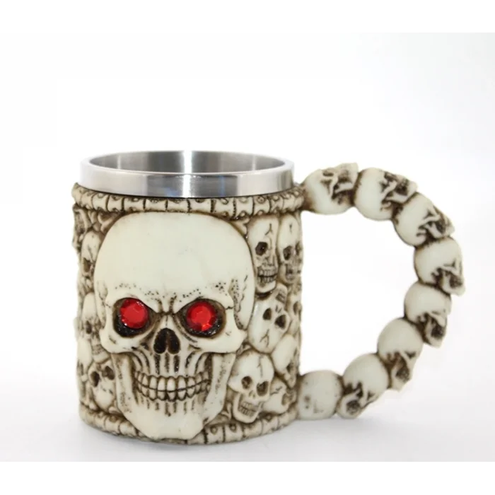 BUĞZ Paslanmaz Çelik Kurukafa Kupa Bardak Alk2593