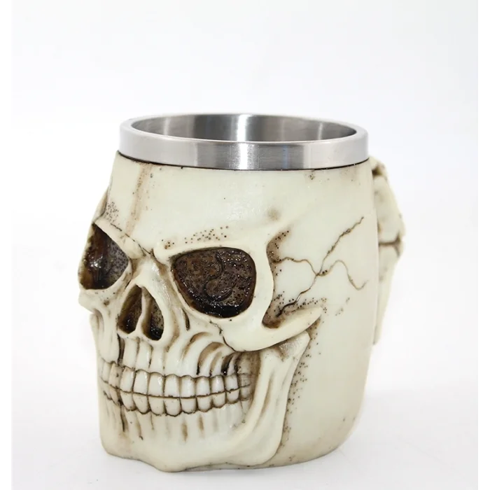 BUĞZ Paslanmaz Çelik Kurukafa Kupa Bardak Alk2594