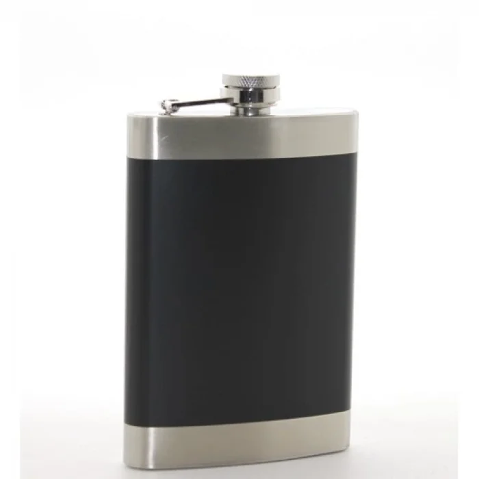  Paslanmaz Çelik Tekli 9 Oz Matara Siyah Renk