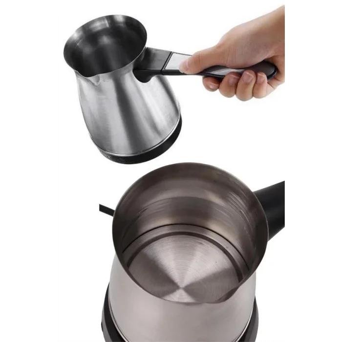  Paslanmaz Çelik Türk Kahvesi Makinesi 6 Fincan Kpasiteli Elektrikli Cezve