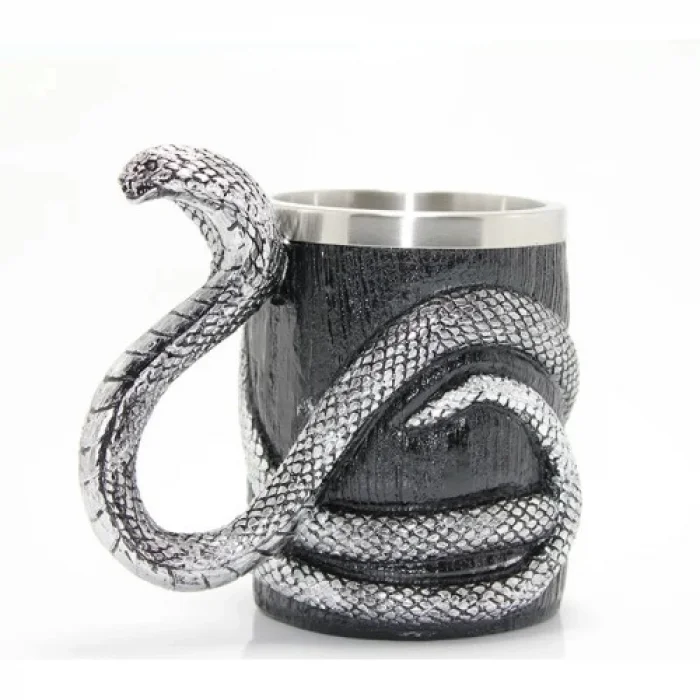  Paslanmaz Çelik Yılan Tasarımlı Kupa Bardak
