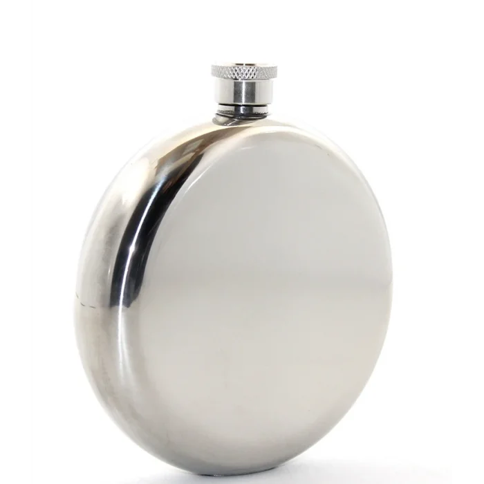 BUĞZ Paslanmaz Çelik Yuvarlak 8 Oz Tekli Matara Çelik Renk