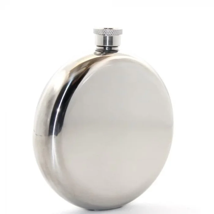  Paslanmaz Çelik Yuvarlak 8 Oz Tekli Matara Çelik Renk