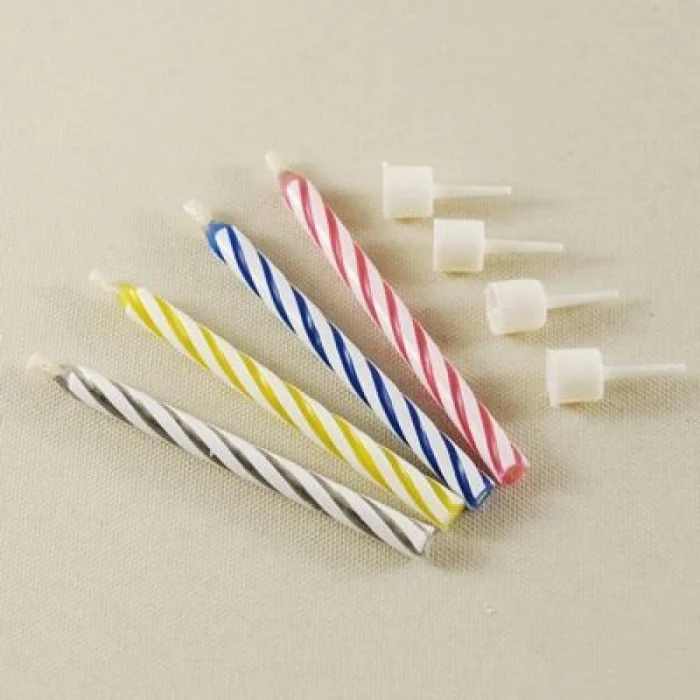 BUĞZ Pasta Mumu - Sönmeyen Mum - 10 Adet - Tekrar Yanan Mum