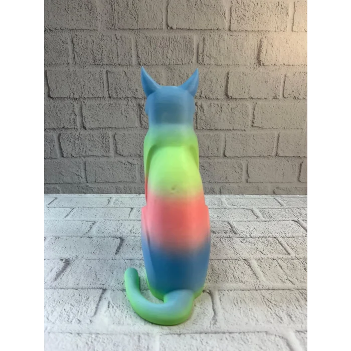 BUĞZ Pastel Rainbow Kedi Figürü Masa ve Raf Üstü Ev Dekorasyonu - Lisinya