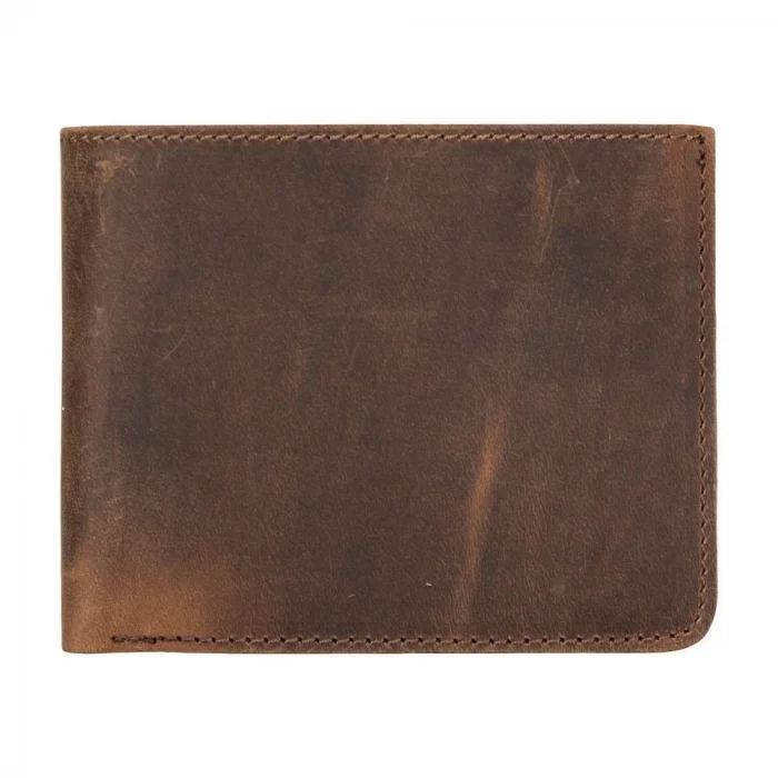  Paul Deri Cüzdan Ve Kartlık, 12 Adet Kart Bölmeli, Antik Kahve