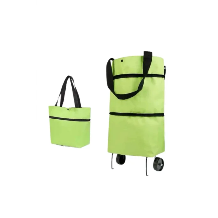 BUĞZ Pazar Arabası ve Alışveriş Çantası Çift Yönlü Kolay Tekerlekli Taşınabilir