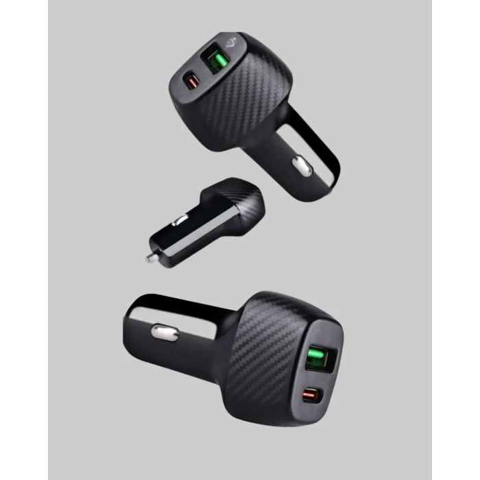 BUĞZ PD Destekli 38W Araç Şarj Başlığı Type-C + USB Çift Çıkış Hızlı Şarj