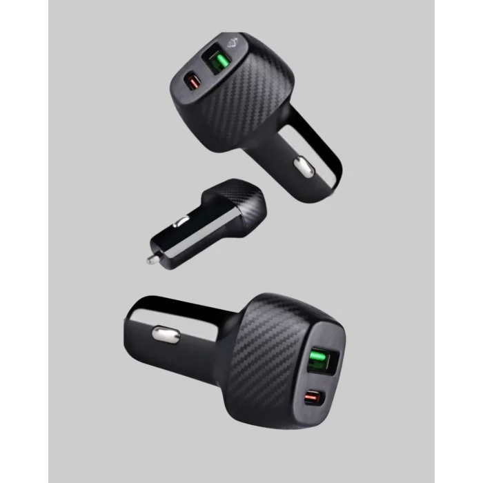 BUĞZ PD Destekli 38W Araç Şarj Başlığı Type-C + USB Çift Çıkış Hızlı Şarj - BUĞZ