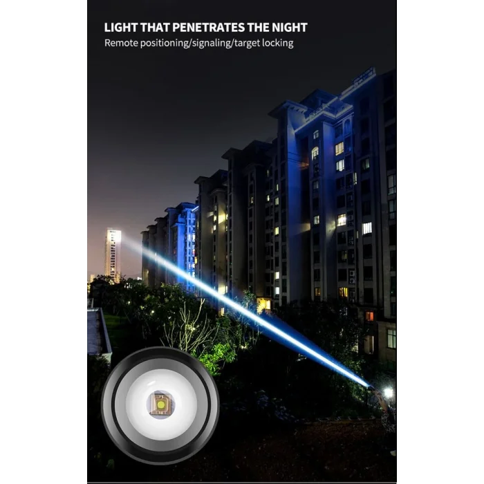 BUĞZ PeakStar Ps-6153 10000 Lümen Zoomlu Mıknatıslı TG Cob Led Powerbank Özellikli Profesyonel El Feneri