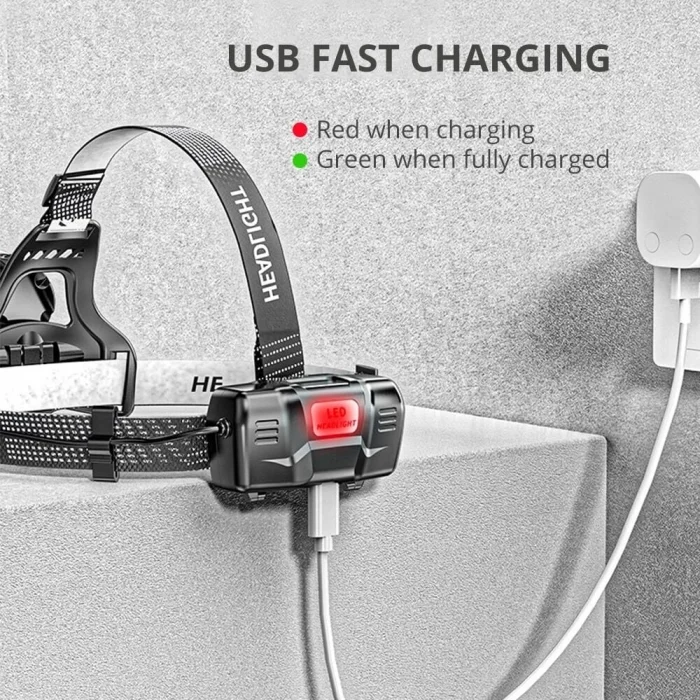 BUĞZ PeakStar PS-8002 SENSÖRLÜ ZOOMLU PROFESYONEL ŞARJLI KAFA LAMBASI