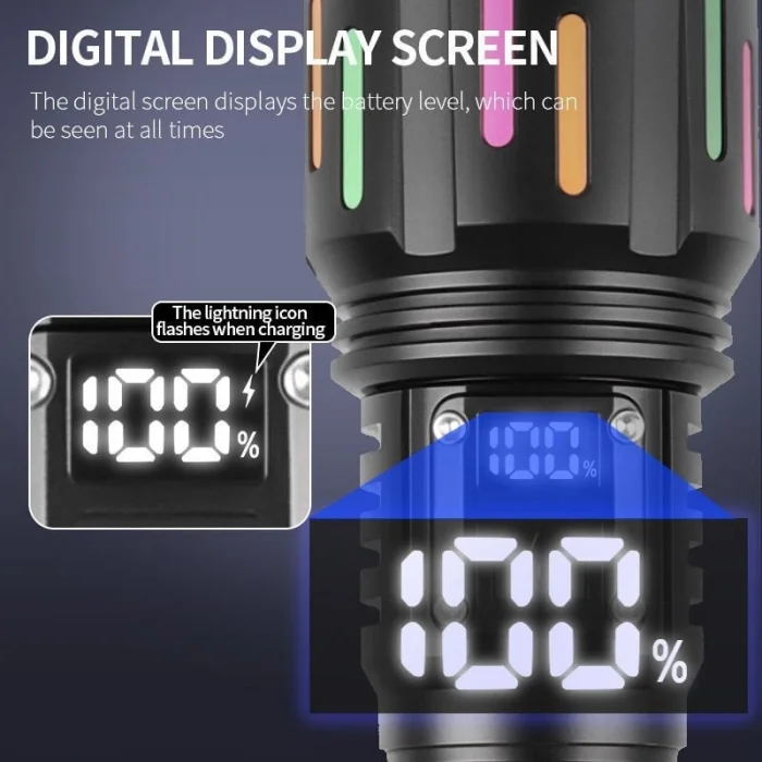 BUĞZ PeakStar Ps-9954 30w Zoomlu Led Powerbank Özellikli Şarjlı Profesyonel El Feneri