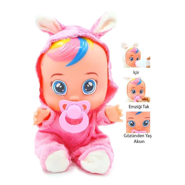  Pembe Kız Ağlayan Ve Konuşan Et Bebek İNTERAKTİF İSTEKLERİNİ YERİNE GETİR BEBEK