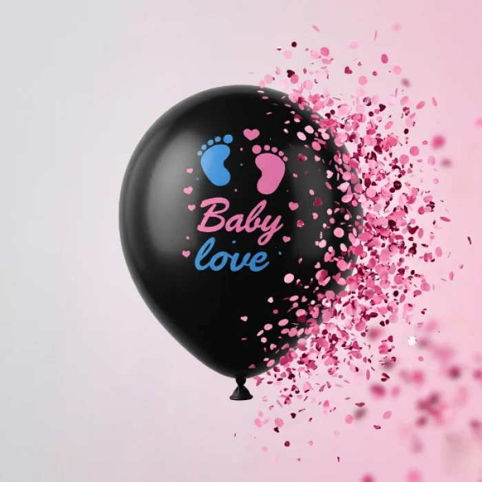 BUĞZ Pembe Konfetili Cinsiyet Balonu
