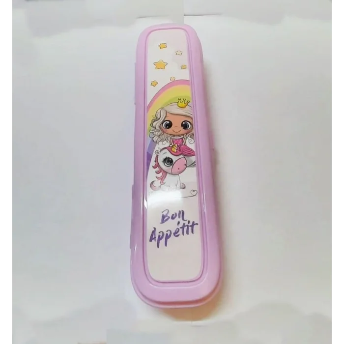 BUĞZ Pembe Multi Renkli Kapaklı Kalemlik Kutusu -Çanta İçi Saklama - Diş Fırçası - Makyaj Fırçası Kutu